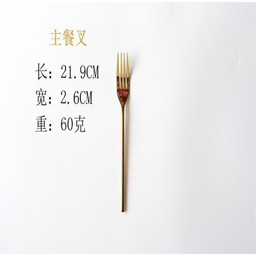 European Cylindrical Golden Main Meal Knives, Forks, Spoons, Teaspoons, a Large Number of Sets In the Restaurant