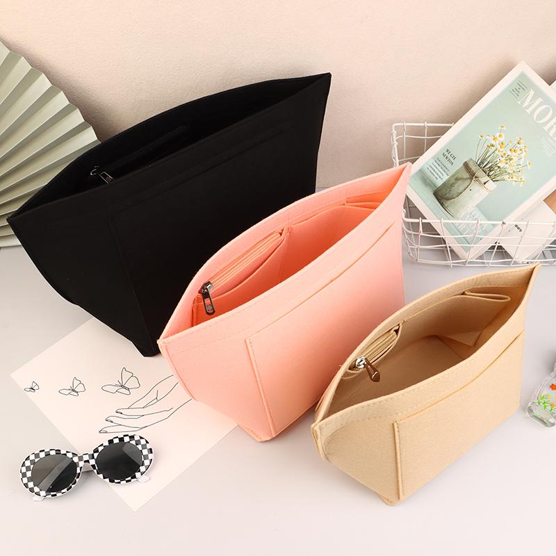 Felt Insert Lining Cosmetic Bag Purse Organizer Insert For Handbags Support Liner Felt Bag Organizer For Purse Tote Bag Insert