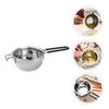 Stainless Steel Universal Melting Pot 400ml Heat-Resistant Handle Butter Melter Pot Double Spouts Large Capacity