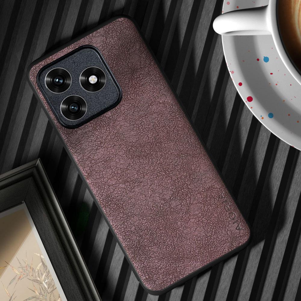 

Phone Case For Honor Honor X5C X5D X5B X6A X6B X6C X6B Plus Funda Retro Business Style Faux Leather Phone Cover Coque Honor X6A кавовий