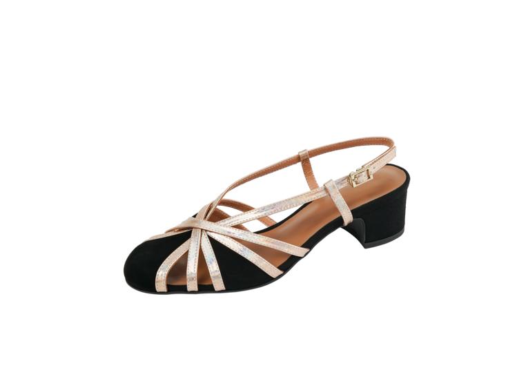 Fashion NEW Summer Women Sandals Round Toe Chunky Heel Shoes Sheep Suede Leather Shoes for Women Narrow Band Cover Toe Gladiator Shoes