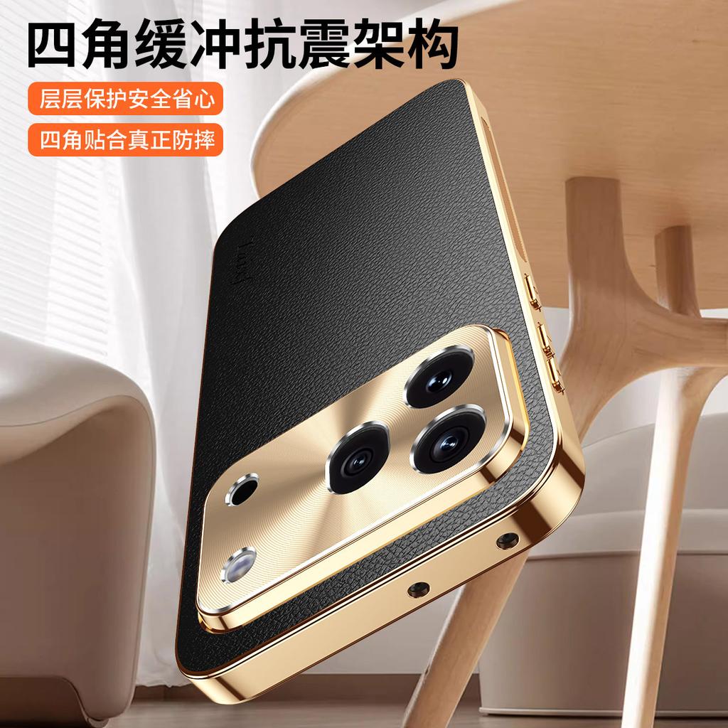 Honor 111Pro lychee pattern mobile phone case Honor 111 metal lens magic8lite protective case X1D