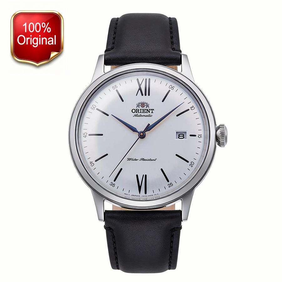 Męski zegarek Orient Bambino z białym cyferblatem RA-AC0022S30B