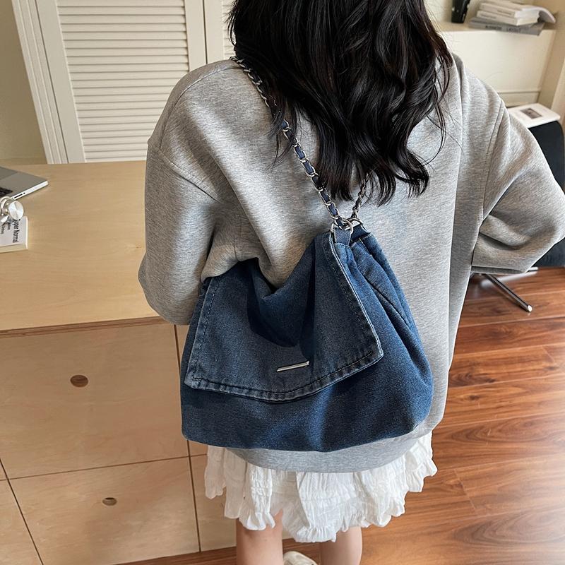 Denim Bag Chains Crossbody Bag Women's Shoulder Bag