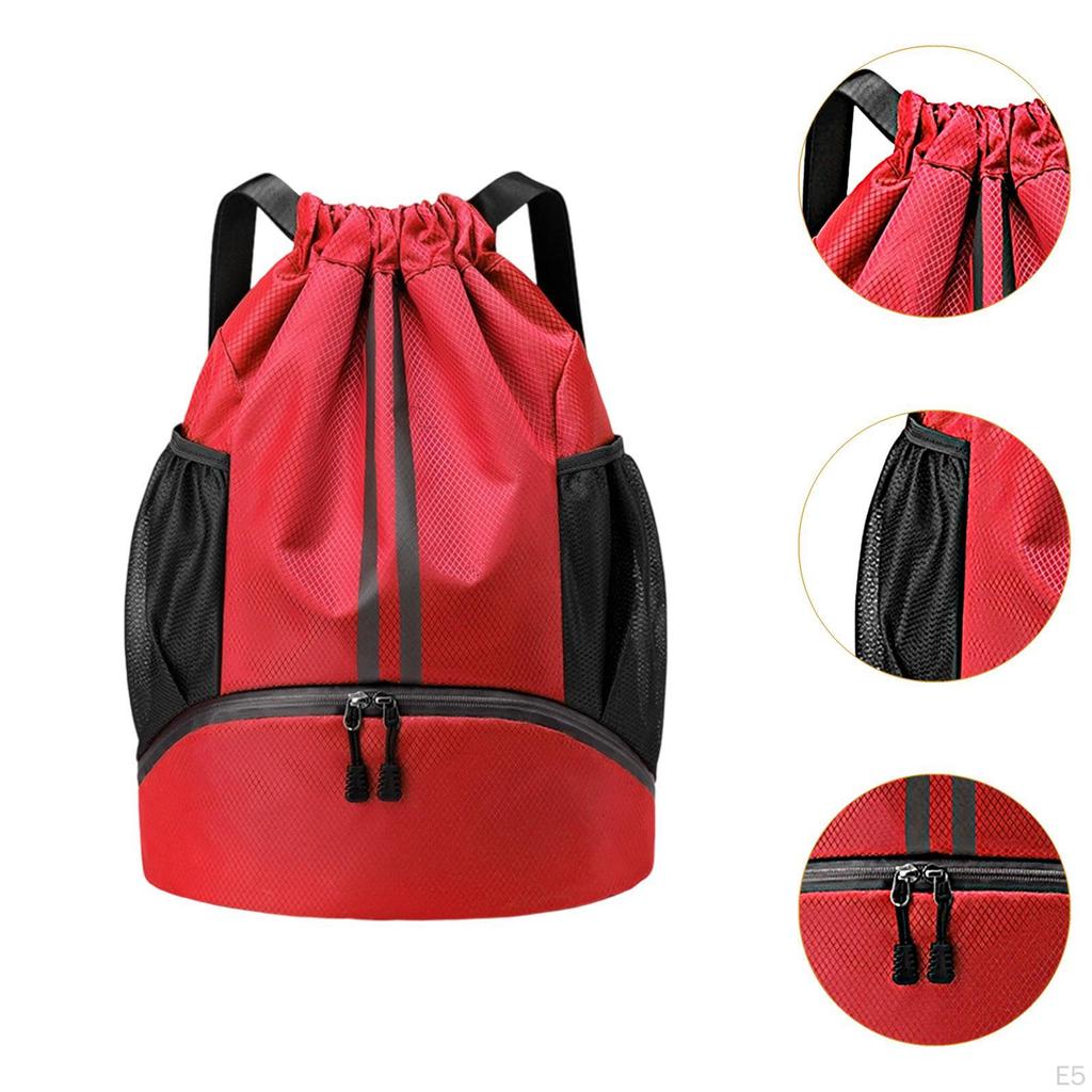 Rucsac cu șnur, Geantă de fitness portabilă cu separare uscată și umedă, Rucsac de zi separat pentru înot și sală