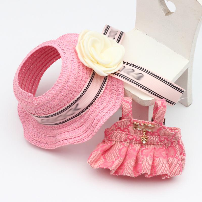 Pendant Doll Dress Accessories Doll Empty Top Opening Woven Straw Hat