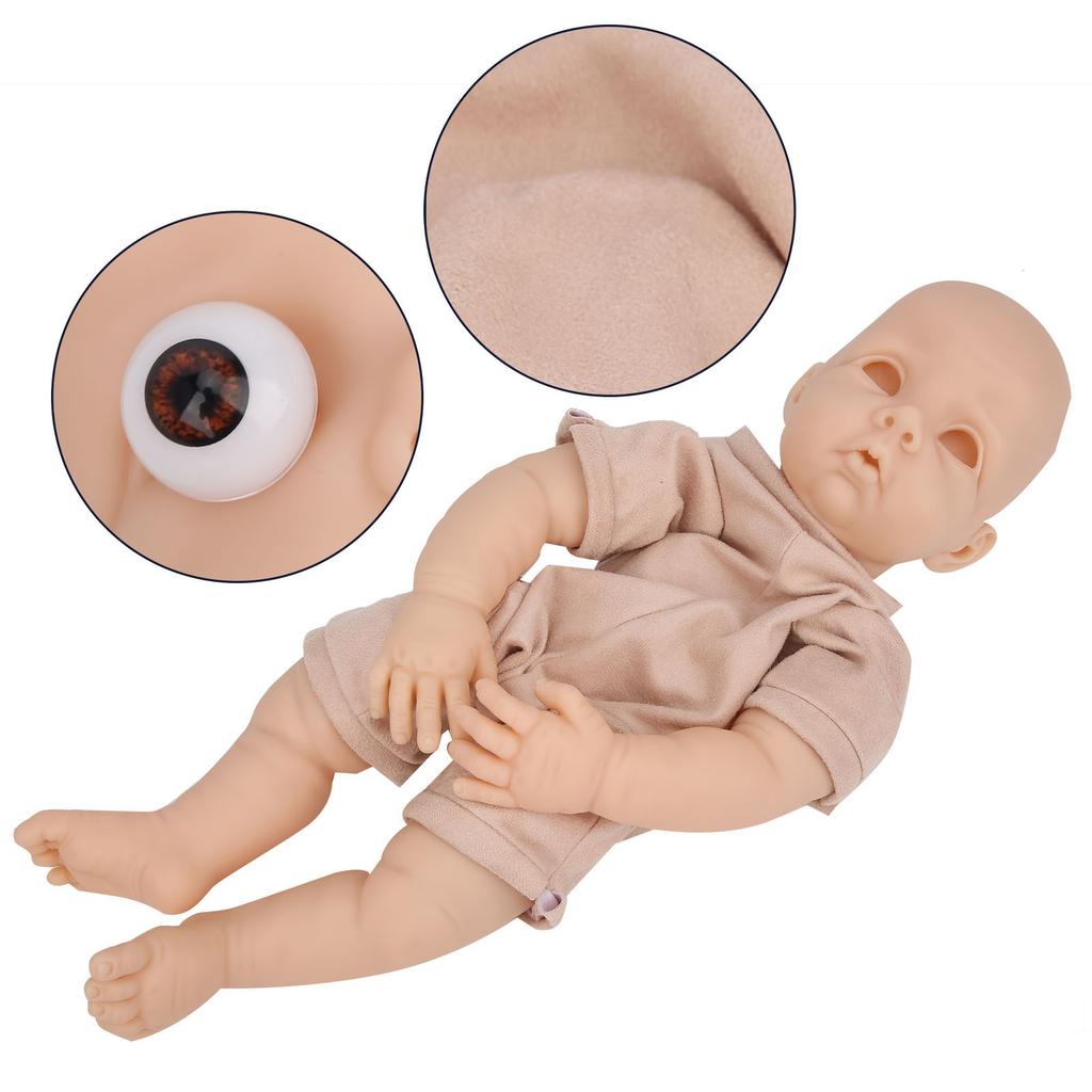 DIY Doll Parts Vinyl Reborn Doll Kit Unpainted Baby Doll Toy Accessories 22inch
