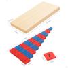 Montessori Red Blue Number Rods Math Games Counting Wood Developmental Toy Multifunctional for