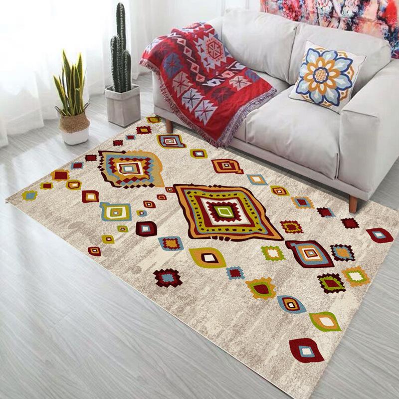 Bohemian Home Carpet Living Room Tea Table Large Carpet Rectangular Ethnic Style Carpet Bedroom Carpet