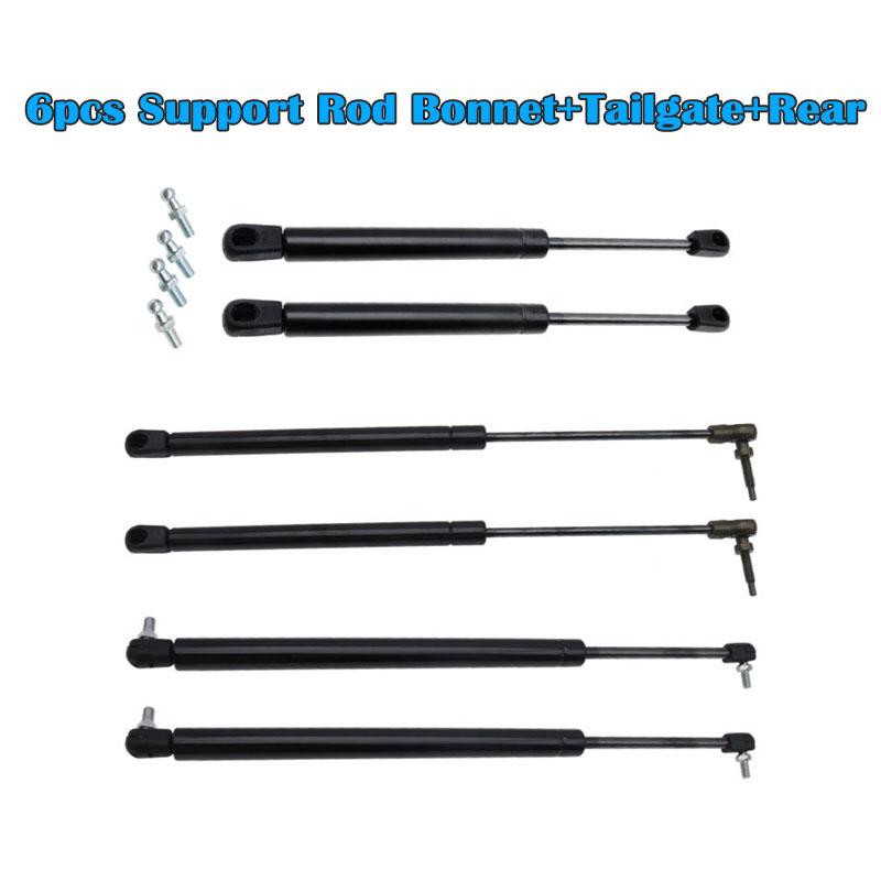 2x/6x Bonnet/Tailgat /Rear Window Lift Support Rod Arm Gas Springs Shocks Struts Bar Fit Jeep Grand Cherokee WJ WG 1999-2004