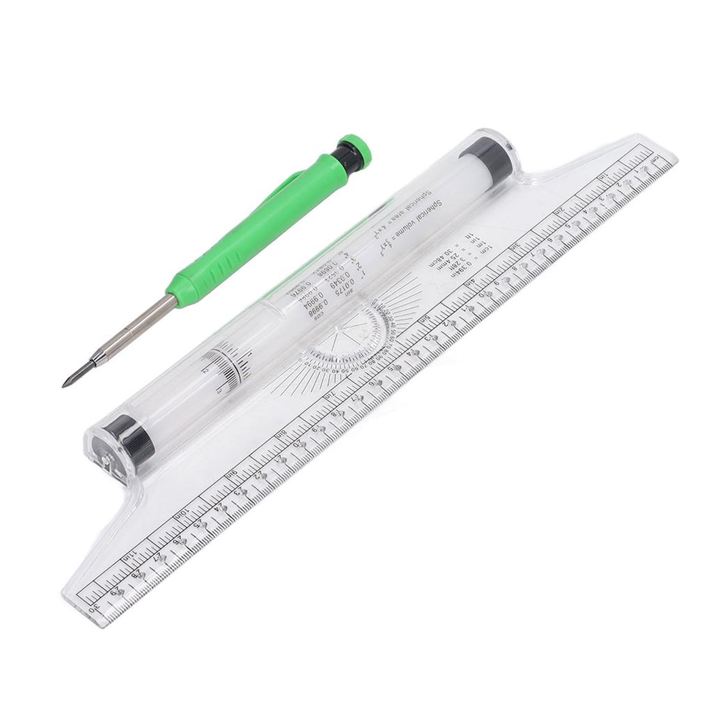 Measuring Rolling Ruler 30cm Various Formulas Horizontal Vertical Parallel Lines Arc Curves Drawing