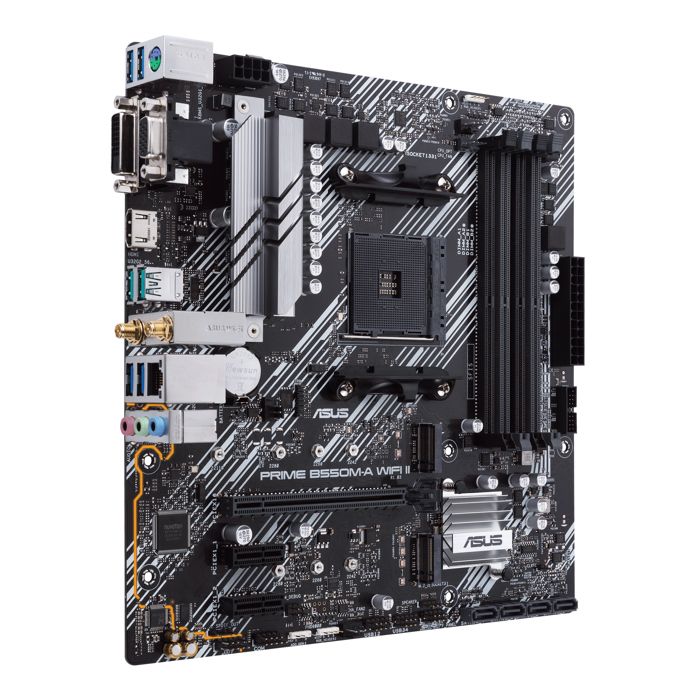 Carte mère - asus - prime b550m-a wifi ii - amd b550 - emplacement am4 micro atx