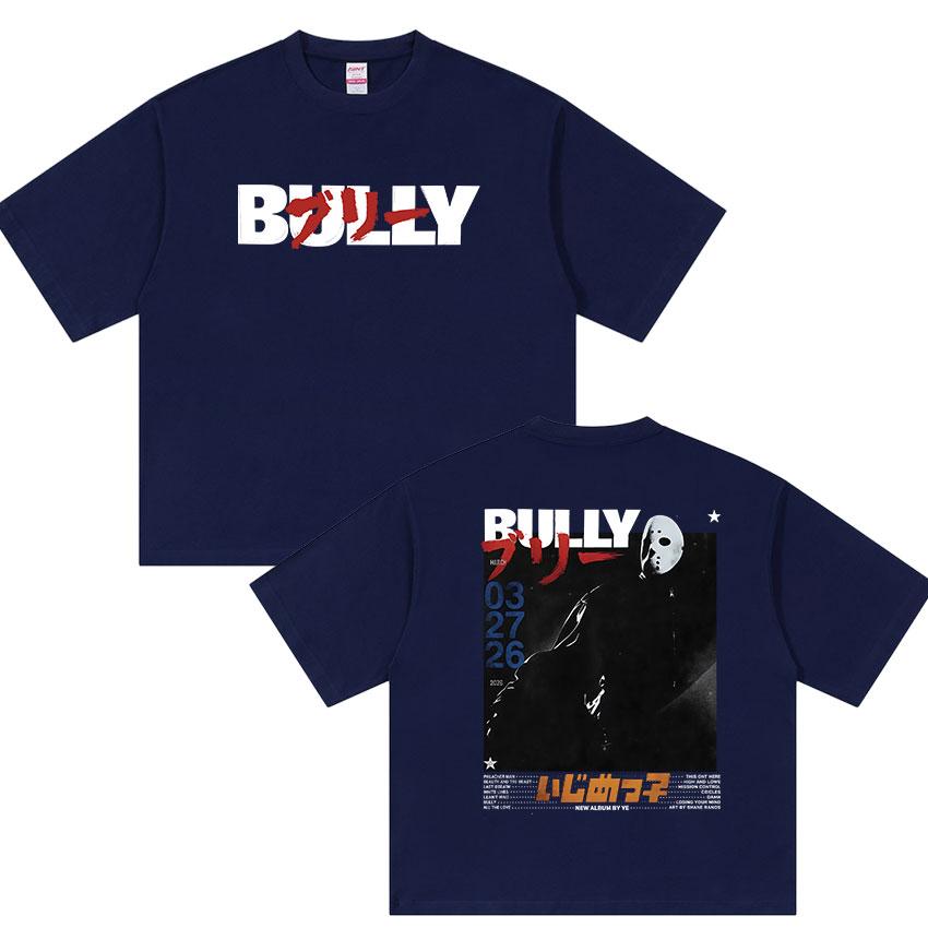 Rapper Kanye West Bully Album Graphic TShirt UNISEXs Hip Hop Loose Clothing Oversized YK Top Retro High Quality Cotton Tees