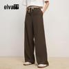 Women's Retro Brown Long Casual Pants