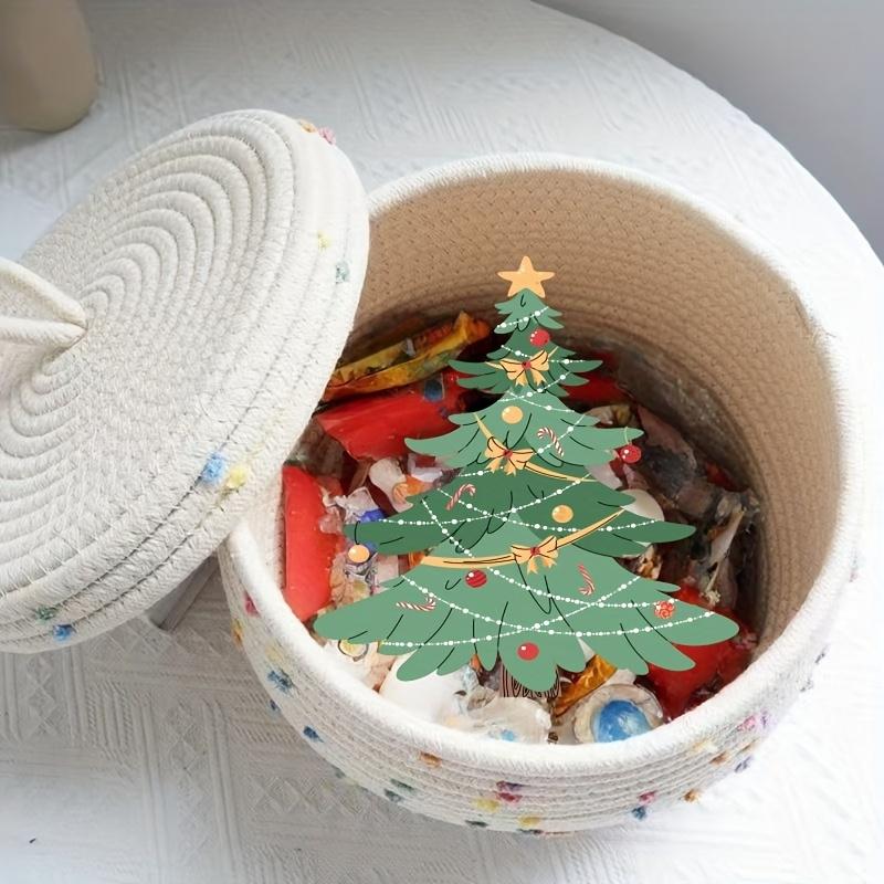 Christmas Home Essentials, Handmade Woven Storage Baskets with Lids, Healing Cluttered Christmas Corners, Gift Boxes for Organizing Gifts/decorative