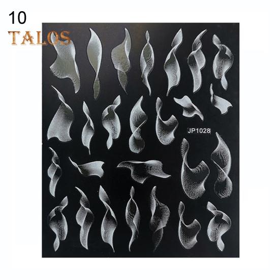 Nail Art Sticker Butterfly Moon Engraved Design Beauty Paper Multi-shaped Fingernails Decor for Professional Use