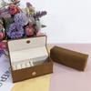 Velvet Necklace Storage Box Portable Solid Color Necklace Holder Compact Multi-functional Rings Bearer Box Jewelry Organizer