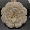 Blue Flower Diamond Multicolored Foral Evening Clutches Purse Luxury Crystal Women Metal Wedding Prom Handbags Rhinestone Bag