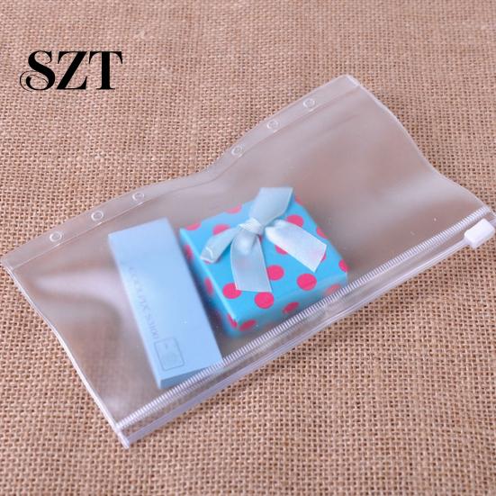 A5/A6/A7 Zippered Lock Envelope Document File Bag Transparent Pocket Organizer