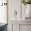 Integrated Printing Angel Art Statue, 3D Printed Winged Figurine, Guardian Home Office Decor Tabletop Sculpture for Desk Shelf Matte White