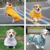 Transparent Brim Dog Rain Poncho Fluorescent Pet Rain Jacket Dog Clothes Dog Raincoat  Corgis