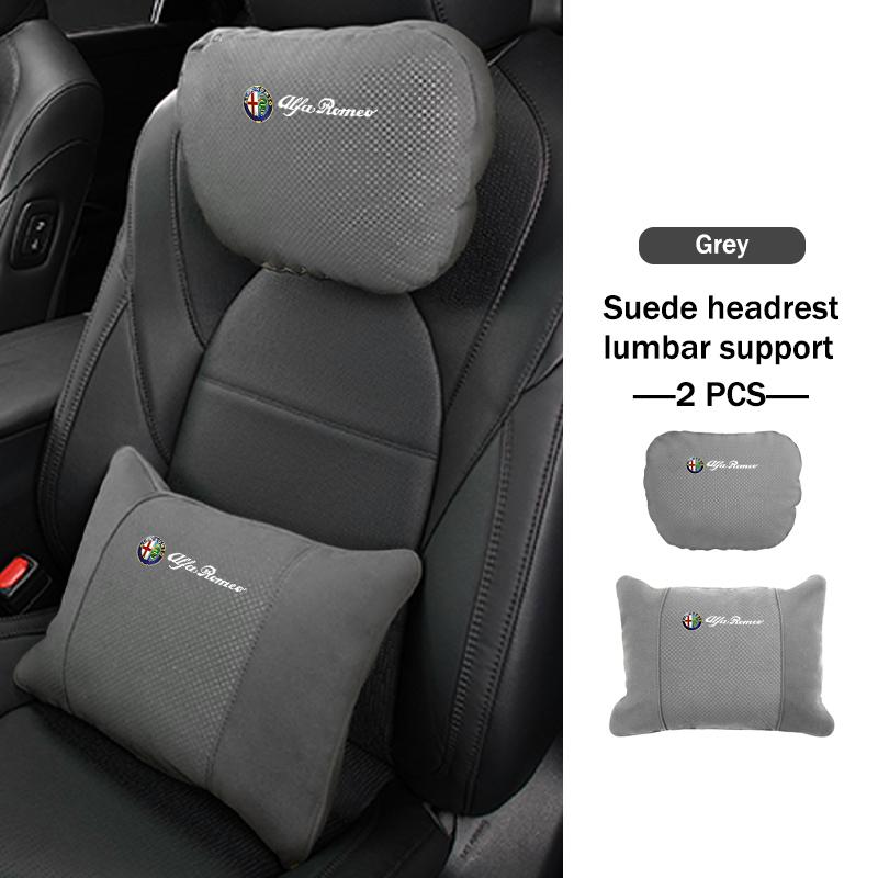 For Alfa Romeo Car Neck Pillow Head Support Pad Driver Seat Headrest Waist Support Mat 159 Giulietta Giulia 147 Mito 156 159 166