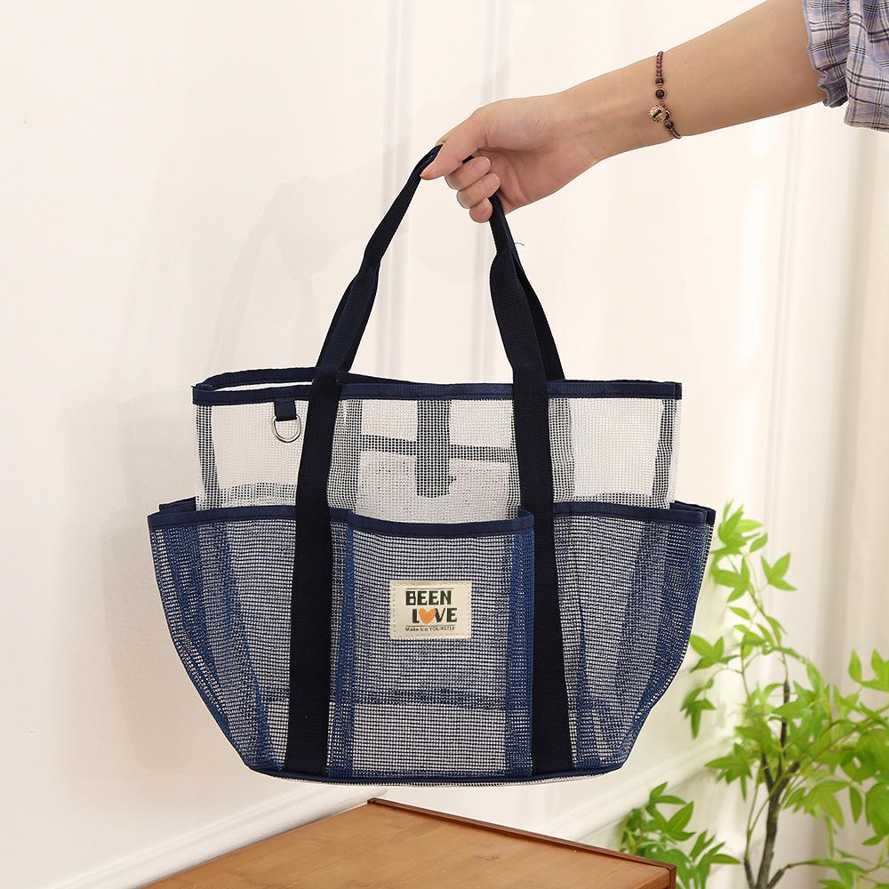 

Summer Lightweight Large Capacity Quick-Drying Travel Cosmetics Mesh Beach Bag