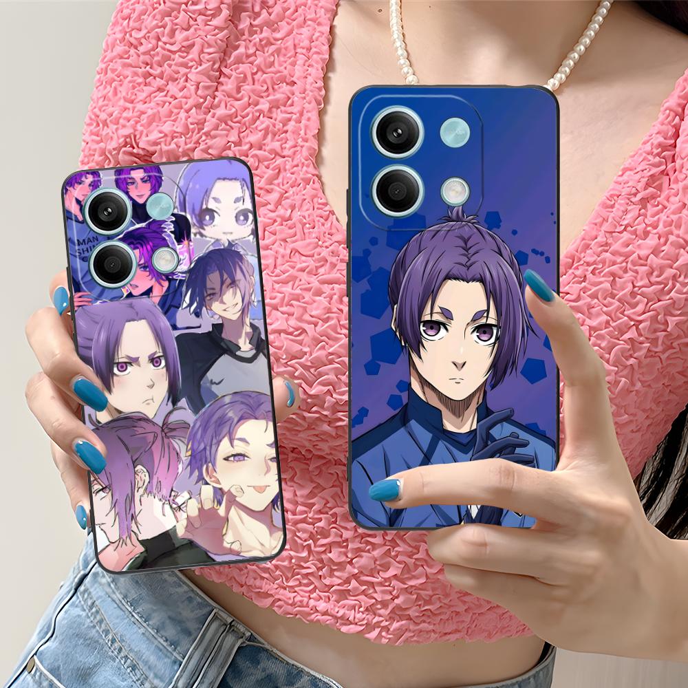 Blue Lock Reo Mikage Phone Case for Xiaomi Redmi Note 14 13 12 11 S Pro Plus 4G 5G Colorful Printing Cover Luxury Pretty Cover