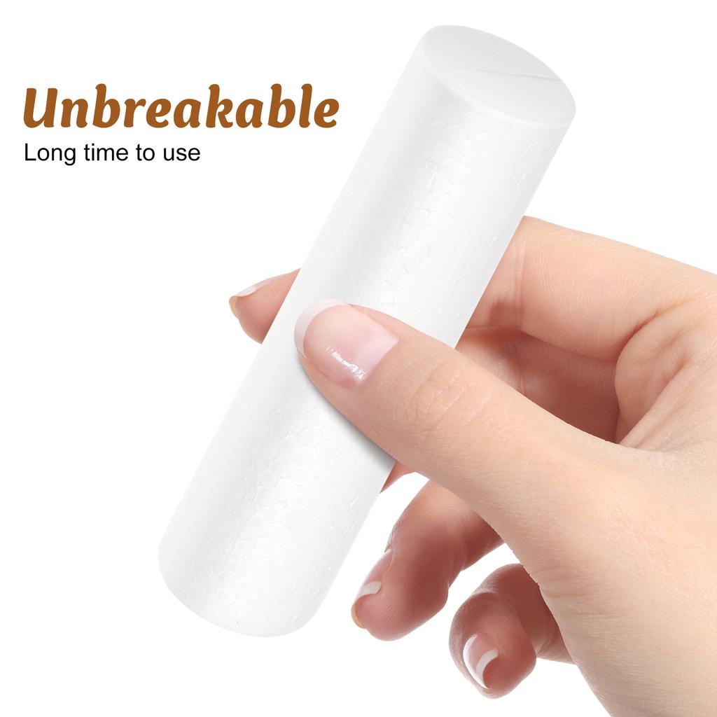 6pcs Foam Cylinder Decor For Diy Craft Tabletop Christmas Decoration Multi-Use Cylinder Adornment School Projects Home Festival