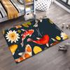 Colorful Koi Fish and Lotus Flower Print Carpet for Living Room Decor Suitable for use as an anti-slip for living room bedroom sofas