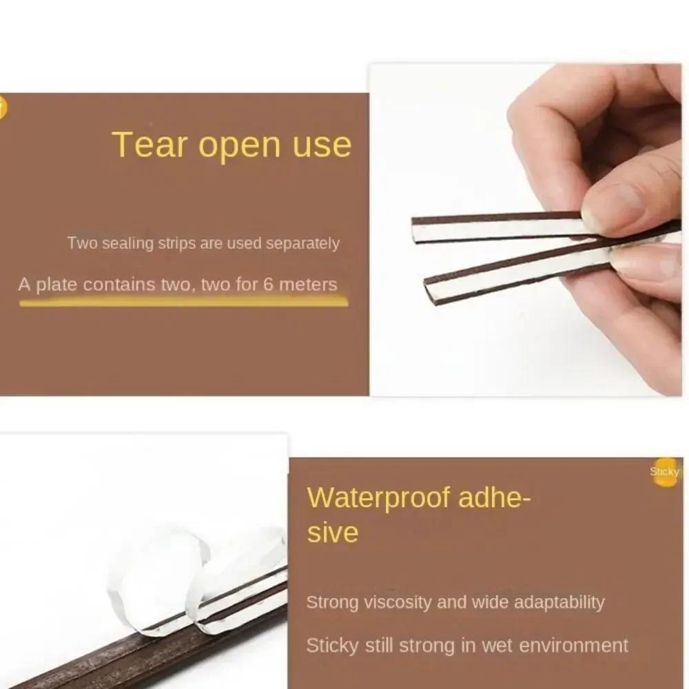 New Foam Door Seal Strip 6Meters D/E/I/P Type Seal Stopper Anti Collision Windproof Window Weather Stripping Window