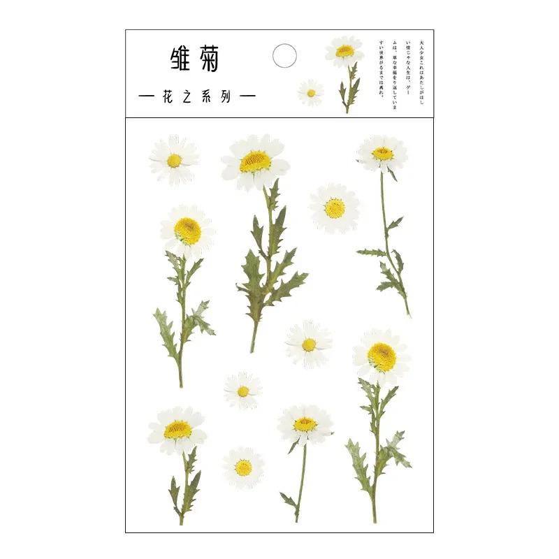 

Stickers Flowers Leaves Plants PVC Stickers Lable Transparent PET Stickers For Scrapbooking Diary Journal Decorative DIY Materia