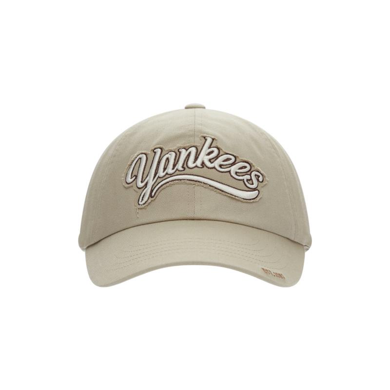 MLB Cotton Baseball Cap For Sun Protection Unisex Ecru Fashion 3ACPV015N-50BGM
