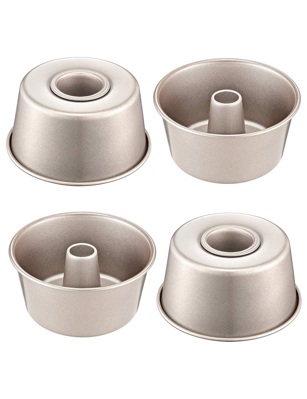 

CHEFMADE Mini Four-Piece Set: Cake Pan, Bread Pan, Tart Pan, and Non-Stick Cake Pan (Mini Chiffon Pan)