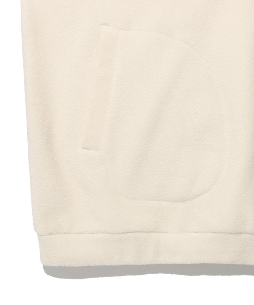 Fleece Hooded Half-Zip In Cream