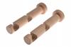 Double Wooden Bracket for Curtain Rod, Diameter 20 Mm, Beech, 2 Pcs.