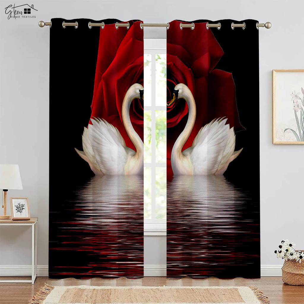 Kwiatowe Zasłony Drukowane 3D Styl Chiński Piękny Kwiat Śliwy Kwiat Brzoskwini Fioletowa Róża Sypialnia Salon Kieszeń na Karnisz
