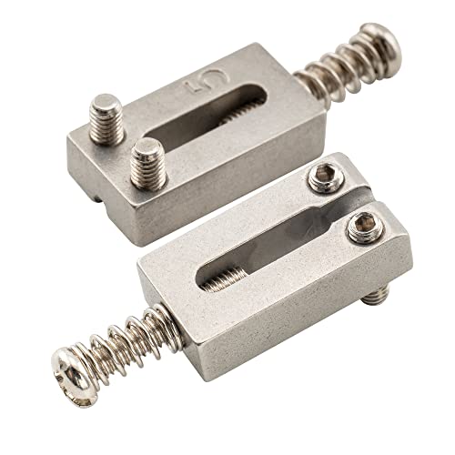 Musiclily Pro 10.5mm Stainless Steel Guitar Bridge Saddles for ST Strat/TL Telecaster Electric Guitars, Original Color (Set of 6)