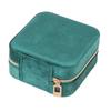 Samt Schmuckkästchen Kompakt Klein mit Reißverschluss Reiseorganizer Tragbare Aufbewahrungsbox für den täglichen Gebrauch