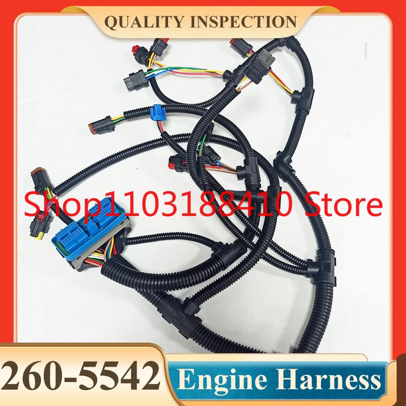 2605541 Excavator E323D C6.6 Wiring Harness 260-5541 260 5541 Engine Wire Harness 260-5542 2605542