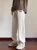 Men's Fleece-Lined Corduroy Wide-Leg Sweatpants for Fall and Winter