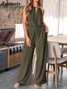 Summer New Women's Clothing Hollow Suspender Sleeveless Top Wide Leg Pants Fashion Casual Set