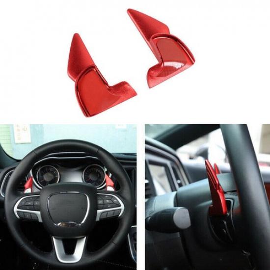 Steering Wheel Shift Paddle Extended Shifter Cover for Challenger Charger 15+Red