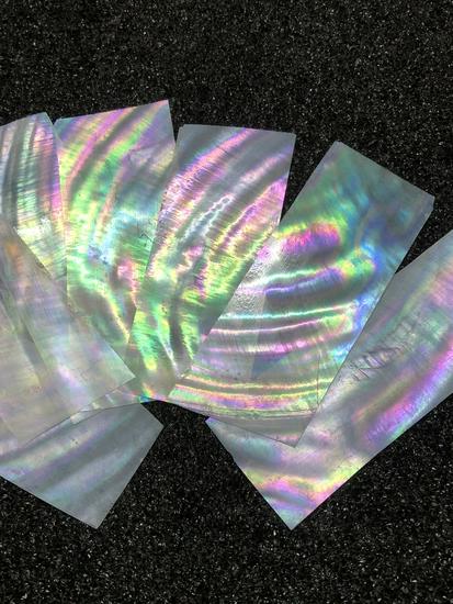 Natural Freshwater White Mother-of-Pearl Inlay Stickers - Shell Alternative Cue Light Pieces