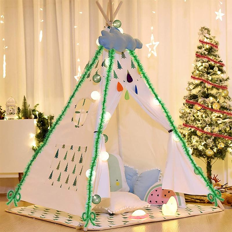 1.5M 1Pcs Christmas Wire Wreath Colorful Strip Christmas Tree Decor Props Line Wreath Ribbon DIY Crafts for Home Party Decor