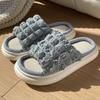 Linen slippers women's four seasons spring and autumn indoor household cotton and linen thick bottom home non-slip slippers