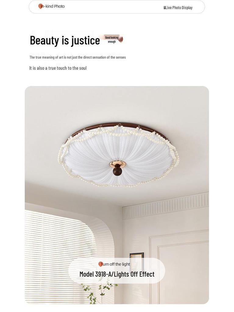 French Mid-Century Pearl Ceiling Light for Bedroom, Dining Room, or Study