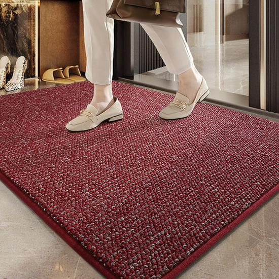 Anti-Slip Outdoor Rubber Door Mat - Dirt-Resistant High-End Entrance Carpet for Home.