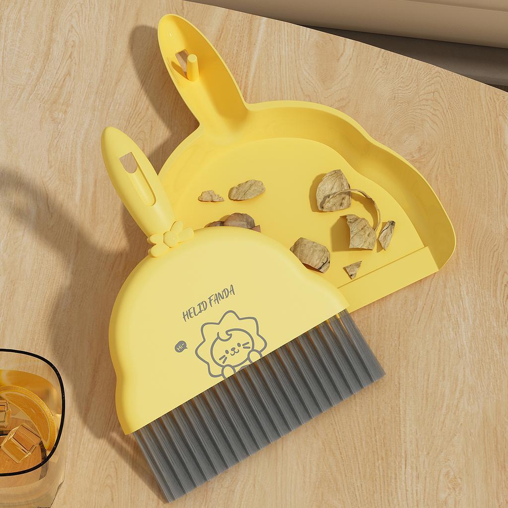 1Set Mini Cute Broom And Dustpan Set Household Handheld Sweeping Brush With Garbage Shovel Desktop Cleaning Tools