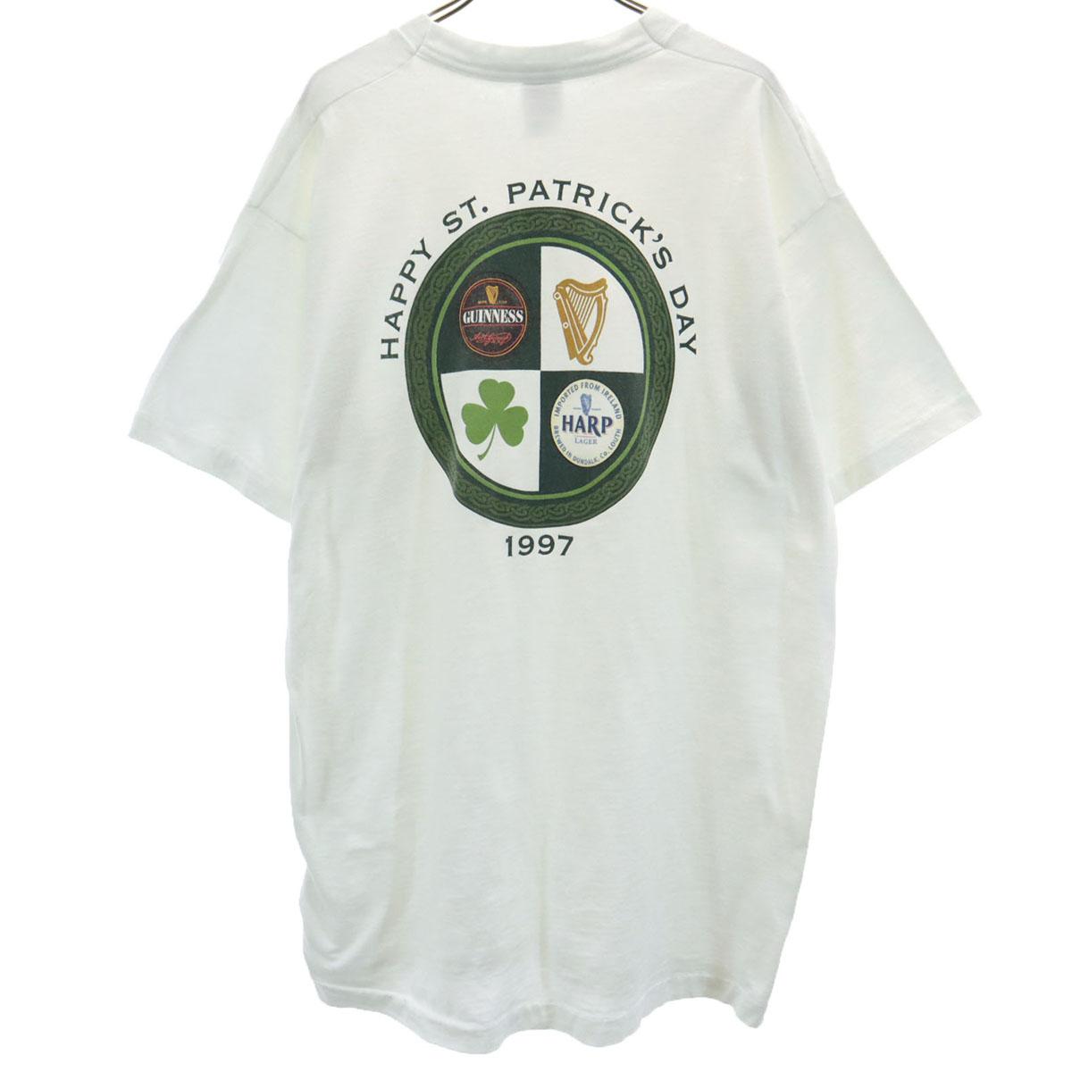 

FRUIT OF THE LOOM 90s Made in USA Old Back print: HAPPY ST. PATRICK S DAY Short sleeve T-shirt Men s Used